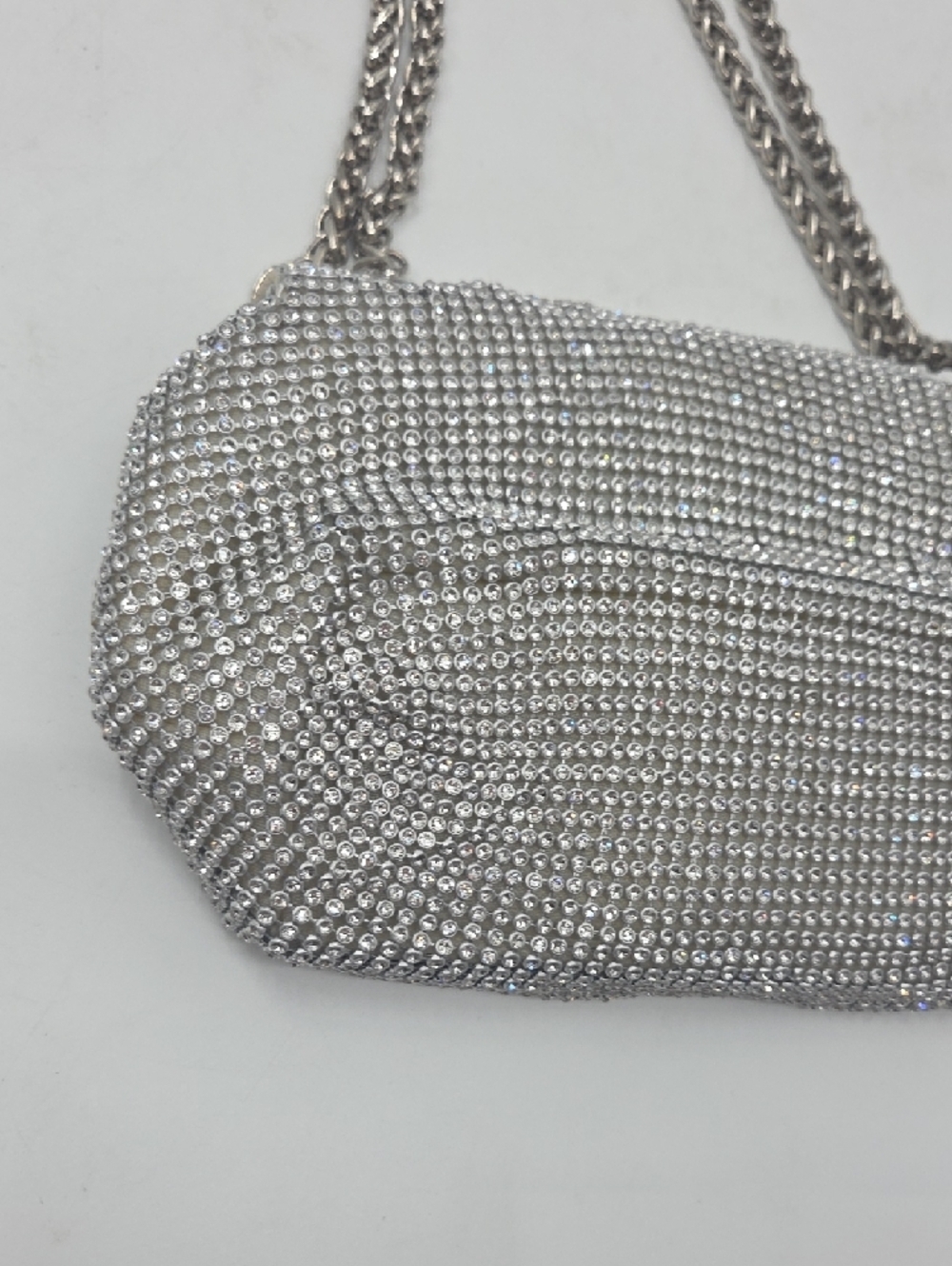 Silver Crystal Chain Shoulder Bag Or Cross Body Bag - Picture 14 of 16